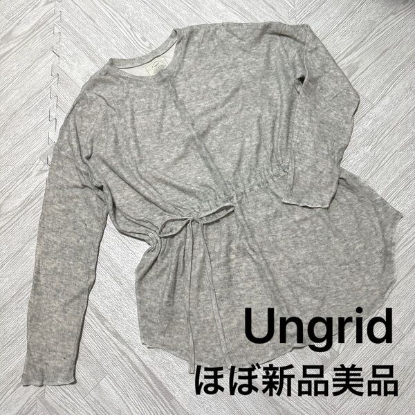 1.2回着用 美品！Ungrid レディース トップス カットソー フレア ロングTシャツ ウエスト デニム アングリッド