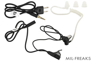 ZTactical FBI style Low Profile Mike PTT + kana ru type earphone set icom for 