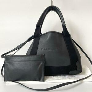 [ превосходный товар ]BA LENCIAGA Balenciaga темно-синий бегемот sXS 2way ручная сумочка сумка на плечо перфорированная кожа чёрный сумка имеется 390346