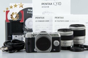 １円出品 PENTAX ペンタックス Q10 ダブルズームレンズキット シルバー【オークション開催中】