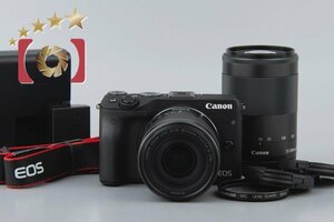 １円出品 Canon キヤノン EOS M3 ブラック ダブルズームキット【オークション開催中】