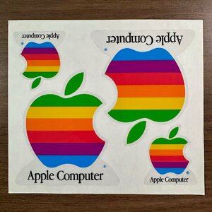 【Apple Computer】旧虹色リンゴシール レインボーステッカー 希少 収集家放出品 99