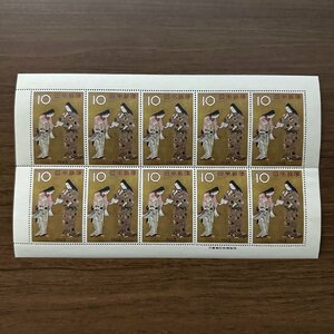 ◇◆切手趣味週間◆◇10円 千姫 10枚組×1シート カタログ価格700円 収集家放出品 99