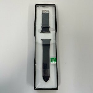 【80】未使用 保管品 パッケージダメージあり エレコム Apple Watch 44 42mm バンド ハイブリッドレザーバンド ネイビー AW-44BDLHVNV