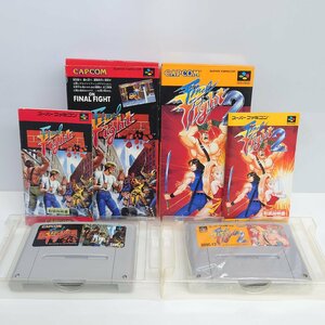 【86】希少 SFC ソフト2本セット Final Fight 1.2 ファイナルファイト 箱説あり Capcom スーパーファミコン 動作未確認品 ゲームソフト