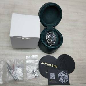 送料無料S81369 サンマーティン腕時計　SAN MARTIN　手巻き　ケース付　良品