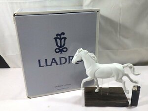 ■520：LLADRO / リヤドロ　ギャロップⅡ　01016955　箱付　白馬　陶器人形　ほぼ未使用■