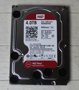 3.5インチ SerialATA HDD 4TB 未使用 WDC WD40EFRX-68WT0N0　【U15】