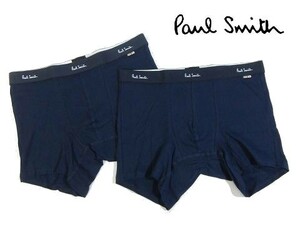 B火02351新品▼ 国内正規品!! ポールスミス ショート ボクサーパンツ 2枚セット 【 L 】 ボクサーブリーフ Paul Smith 下着 ネイビー系