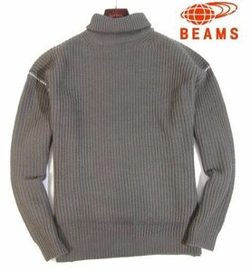 B水02401新品▼ ビームス BEAMS タートルネックニット 【 M 】 片畦編み セーター ニット 長袖ニット プルオーバーニット ビッグシルエット