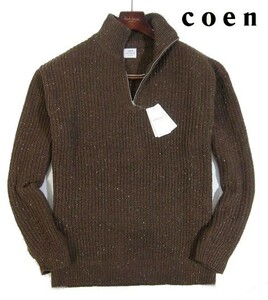 B火02570新品▼ ユナイテッドアローズ　コーエン　coen　ネップ ハーフジップニット 【 L 】 セーター　長袖ニット　ルーズシルエット