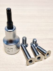 200-A-25◆M6xP1.0x25mm チタン合金 皿ボルト, カウンターシンクボルト, フラットヘッドボルト M6x10～30mm