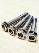 202-D-1-20◆M10xP1.25x20mm チタン合金 ワイヤリングフランジボルト シリーズ(工具サイズ 14mm 仕様) M10x20~140mm_画像1