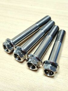 202-E-1-60◆M10xP1.25x60mm チタン合金 ワイヤリングフランジボルト シリーズ(工具サイズ 12mm 仕様) M10x55~70mm