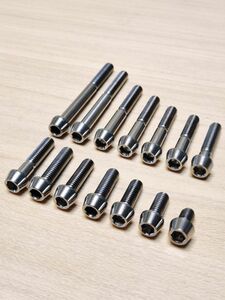 200-G-35*M6xP1.0x35mm titanium alloy taper bolt, taper cap bolt series M6x10~60mm