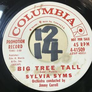 試聴 1959年南国エキゾチック・ダンサー45 SYLVIA SYMS BIG TREE TALL 両面NM カントリー・ハワイアン楽園45