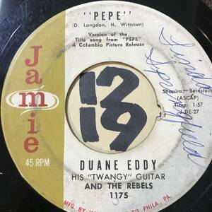 試聴 1961 ロッキング・ギター45 DUANE EDDY AND THE REBELS PEPE 両面VG(+) SOUNDS VG++