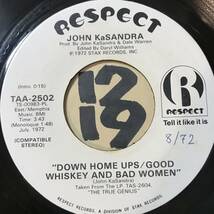 試聴 スタックス傘下RESPECT’72 JOHN KaSANDRA DOWN HOME UPS/GOOD WHISKEY AND BAD WOMEN 両面EX+ Rob Swift's Bad Boyネタ _画像1