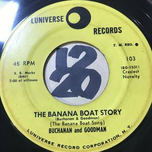 試聴 ディッキー・グッドマンのブレークイン・ノヴェルティ’57 BUCHANAN AND GOODMAN THE BANANA BOAT STORY / THE MYSTERY 両面EX