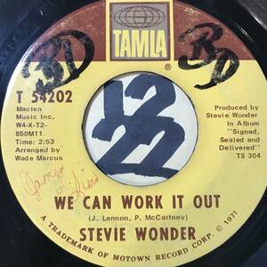 試聴 STEVIE WONDER WE CAN WORK IT OUT EX 