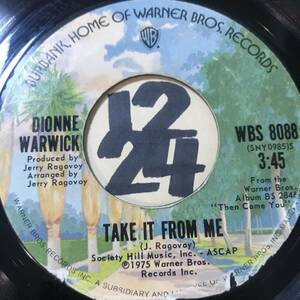 試聴 新品 DIONNE WARWICK TAKE IT FROM ME 