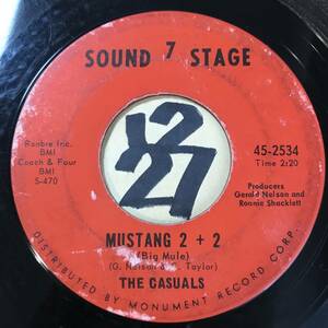 試聴 ティーンGTOロッカー’64 THE CASUALS MUSTANG 2+2 両面VG++ エンジン音/ドラムブレイク/クールス・ロカビリー・クラブ 