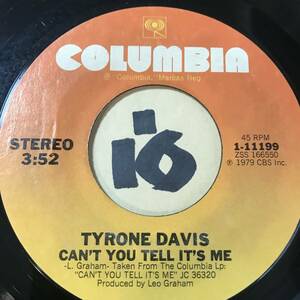 試聴 甘茶スイート・ソウル TYRONE DAVIS CAN’T YOU TELL IT’S ME 両面EX+ 