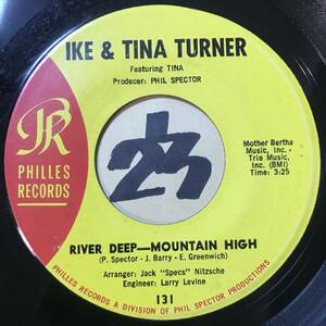 試聴 IKE & TINA TURNER RIVER DEEP - MOUNTAIN HIGH / I’LL KEEP YOU HAPPY 両面NMフィル・スペクター制作ジャック・ニッチェ編曲