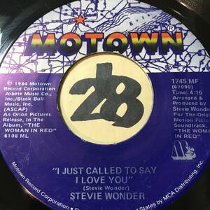 試聴 ジャマイカンソウル STEVIE WONDER I JUST CALLED TO SAY I LOVE YOU EX+ 