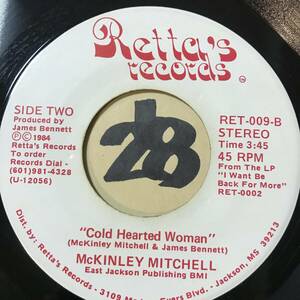 試聴 80sサザン・ソウル McKINLEY MITCHELL COLD HEARTED WOMAN NM 