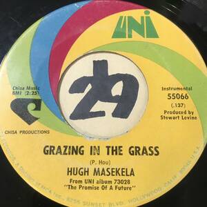 試聴 アイランド・ジャズ・ファンク/ローランド・アルフォンソもカヴァー HUGH MASEKELA GRAZING IN THE GRASS 両面VG++ SOUNDS EX+ 