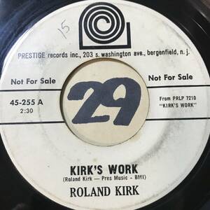 試聴 63年ジャズ・ダンサー45 ROLAND KIRK KIRK’S WORK EX / DOIN’ THE SIXTY-EIGHT VG++ 