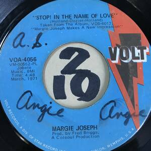 試聴 MARGIE JOSEPH STOP! IN THE NAME OF LOVE / MAKE ME BELIEVE YOU’LL STAY 両面EX 1971 