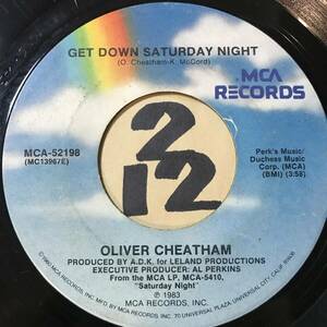 試聴 OLIVER CHEATHAM GET DOWN SATURDAY NIGHT 両面VG(+) タキシード 