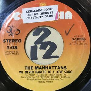 試聴 甘茶スイート・ソウル’77 THE MANHATTANS WE NEVER DANCED TO A LOVE SONG EX 1977 