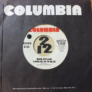 試聴 新品 BOB DYLAN TANGLED UP IN BLUE MONO/STEREO PROMO 1974