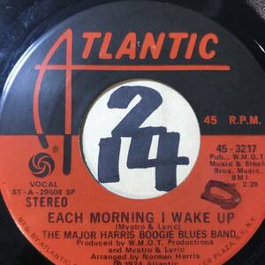 試聴 THE MAJOR HARRIS BOOGIE BLUES BAND EACH MORNING I WAKE UP 両面EX+ 