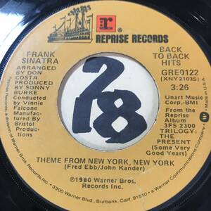試聴 ビールのCM曲 FRANK SINATRA THEME FROM NEW YORK, NEW YORK 両面VG(+) ラージ・プロフェッサー・プレイ夜景ソウル