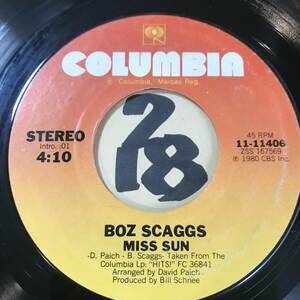 試聴 ブルーアイド・ソウル’80 BOZ SCAGGS MISS SUN 両面NM 