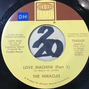 試聴 THE MIRACLES LOVE MACHINE PT1 PT2 両面NM 