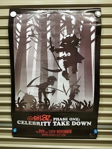 【新品 アウトレット】ポスター The Gorillaz PHASE ONE CELEBRITY TAKE DOWN★ゴリラズ イギリス アーティスト インテリア 広告