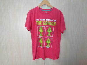 b237◆OLD NAVY プリントロゴ半袖Tシャツ◆オールドネイビー XL (14-16) レッド The Many Moods of THE GRINCH ゆうパケット発送 6B