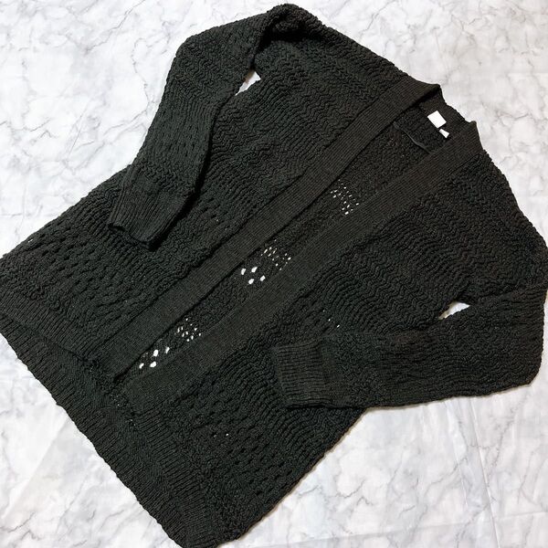 ニットカーディガン GAP 黒 レディース Mサイズ カーディガン