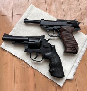 ワルサーP38, S&W357マグナム 2丁セット 10禁 エアガン[東京マルイ、クラウン]