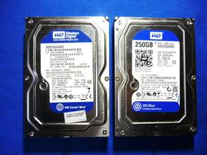 3.5インチ 内蔵HDD (SATA) 　■WD/250GB WD/250GB■　合計2台セット 　正常/現状品