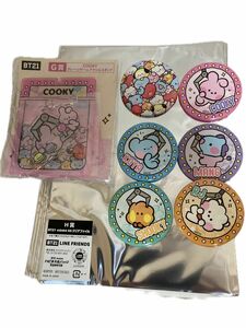 ★新品未開封　BT21 LINE FRIENDS ラインフレンズ　COOKY G賞　アクリルスタンド　缶バッジ　クリアファイル★