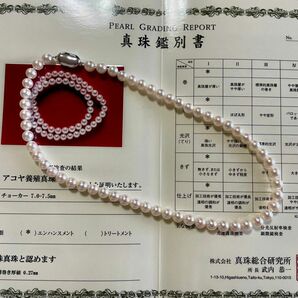 最終価格 最高ランク 花珠 アコヤ真珠ネックレス 7.0〜7.5ミリ