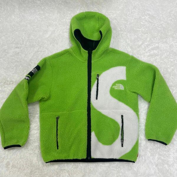 supreme ノースフェイス　S logo fleece グリーン　Lサイズ