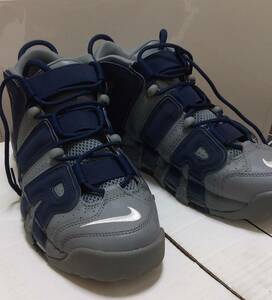 ナイキ　NIKE AIR MORE UPTEMPO 96/エアモアアップテンポ　グレー/ネイビー　26cm