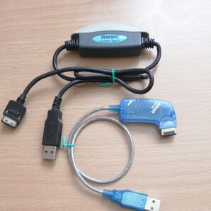 PHS 通信ケーブル 2個 (SUNTAC U-Cable Type P1, IO-DATA USB-H64)